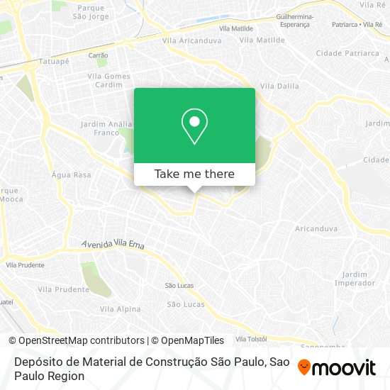 Depósito de Material de Construção São Paulo map