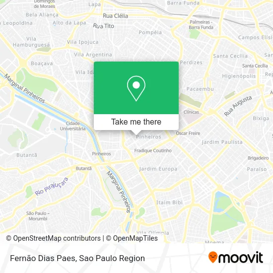 Fernão Dias Paes map