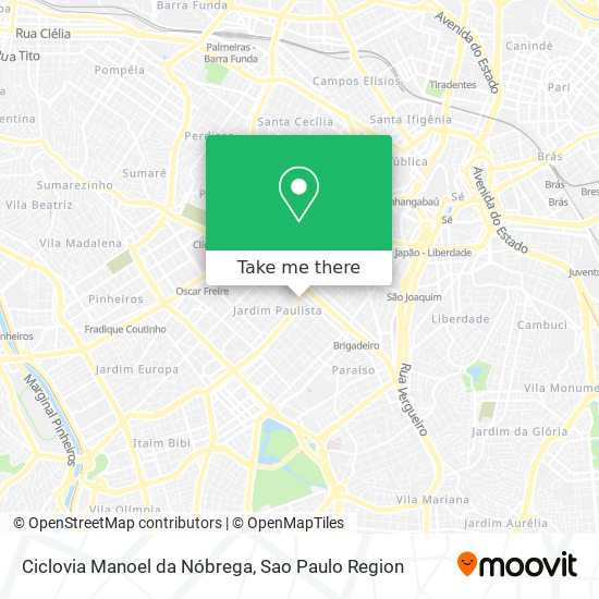 Ciclovia Manoel da Nóbrega map