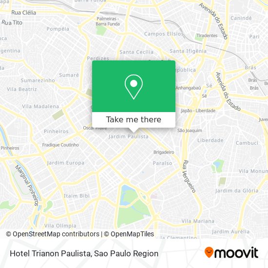 Hotel Trianon Paulista map