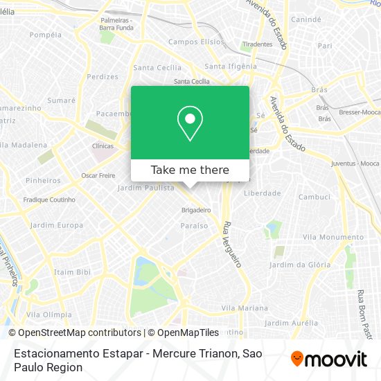 Mapa Estacionamento Estapar - Mercure Trianon