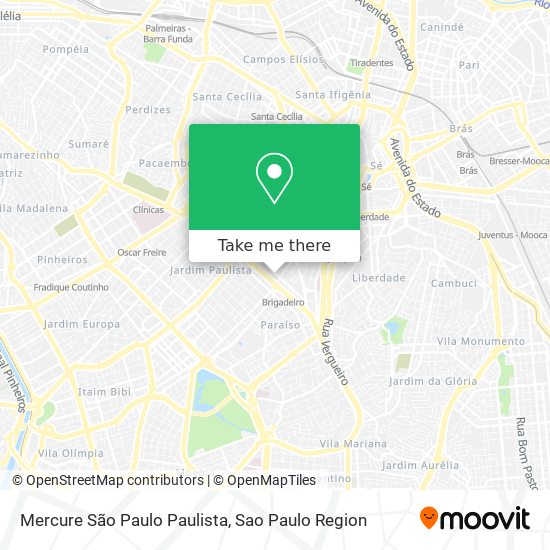Mapa Mercure São Paulo Paulista