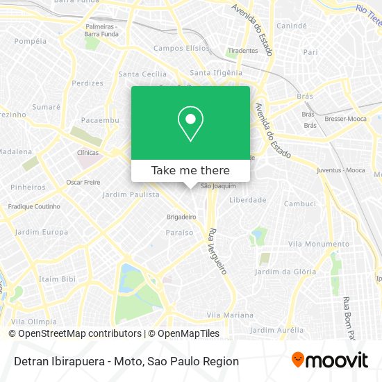 Mapa Detran Ibirapuera - Moto