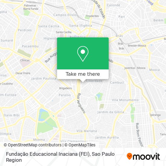 Mapa Fundação Educacional Inaciana (FEI)