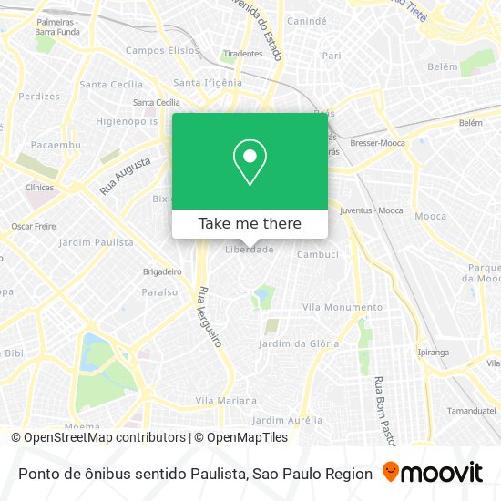 Ponto de ônibus sentido Paulista map