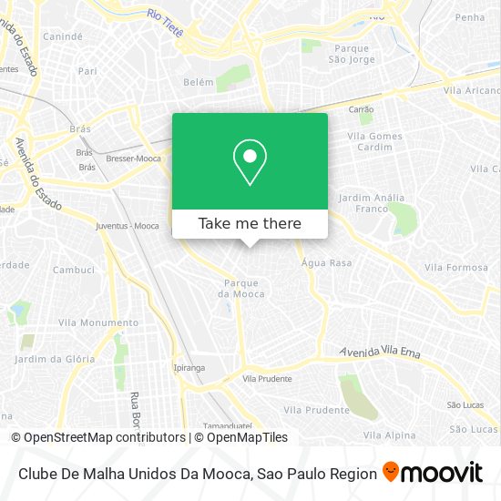 Clube De Malha Unidos Da Mooca map
