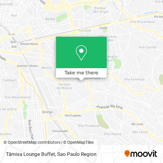 Mapa Tâmisa Lounge Buffet