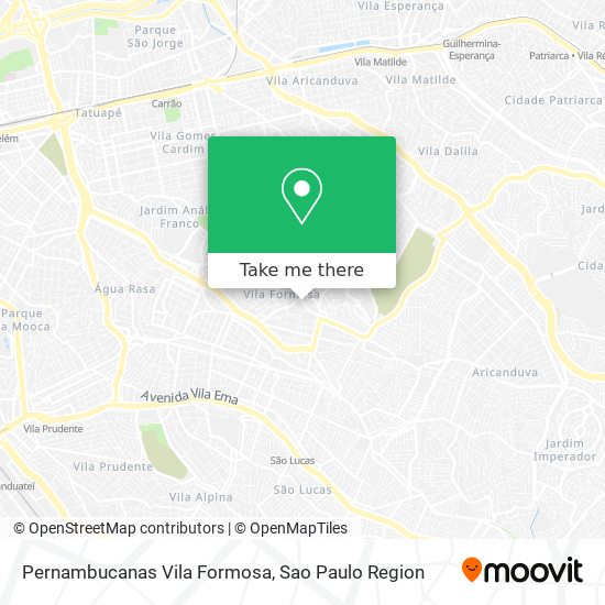 Pernambucanas Vila Formosa map