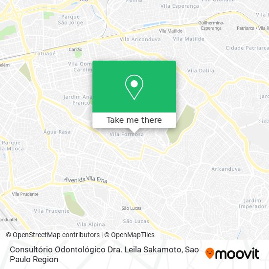 Mapa Consultório Odontológico Dra. Leila  Sakamoto