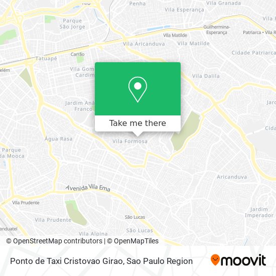 Mapa Ponto de Taxi Cristovao Girao