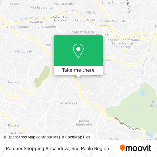 P.a.uber Shopping Aricanduva map