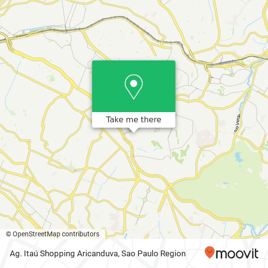 Ag. Itaú Shopping Aricanduva map