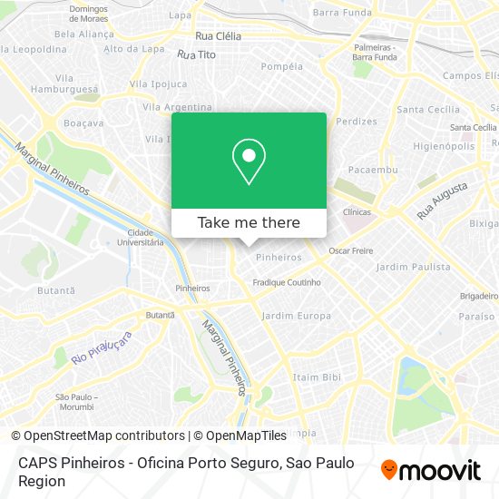 CAPS Pinheiros - Oficina Porto Seguro map