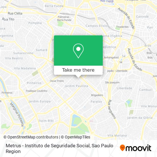 Mapa Metrus - Instituto de Seguridade Social