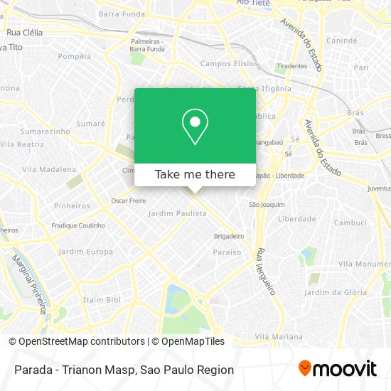 Mapa Parada - Trianon Masp
