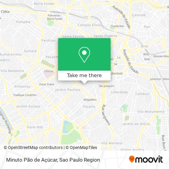 Minuto Pão de Açúcar map