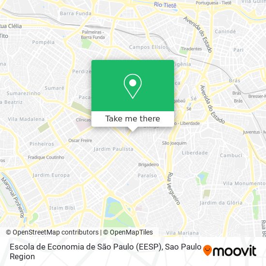 Mapa Escola de Economia de São Paulo (EESP)