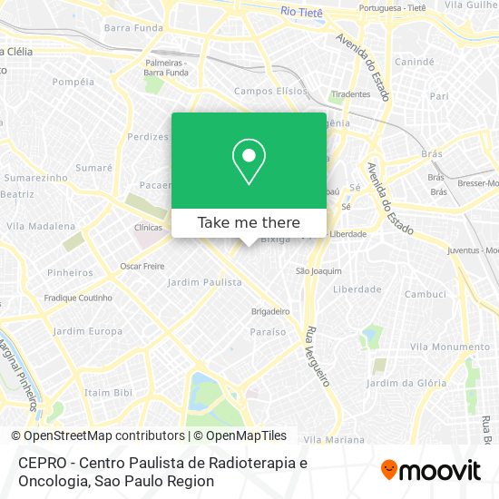 CEPRO - Centro Paulista de Radioterapia e Oncologia map