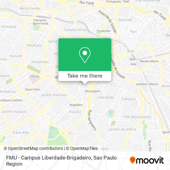 Mapa FMU - Campus Liberdade-Brigadeiro