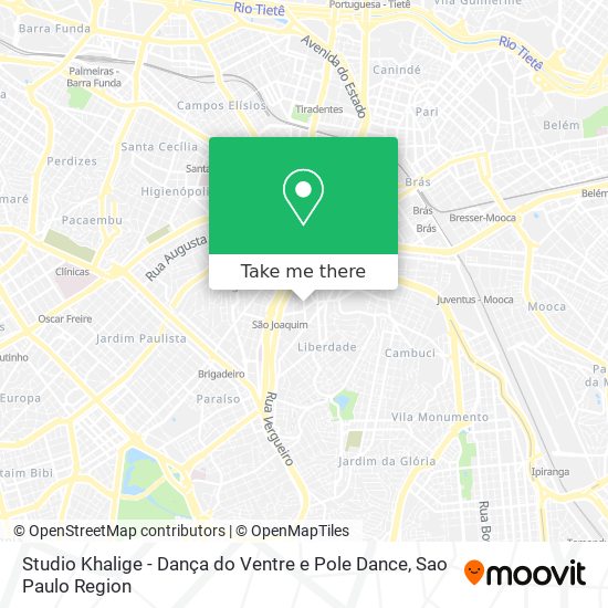 Mapa Studio Khalige - Dança do Ventre e Pole Dance