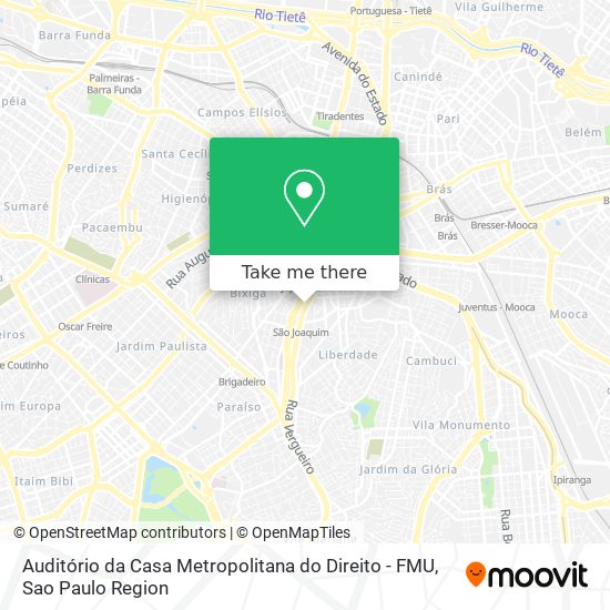 Auditório da Casa Metropolitana do Direito - FMU map