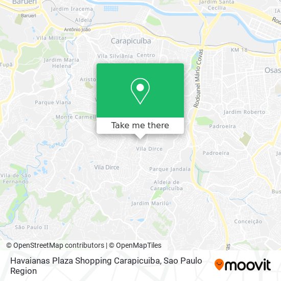 Havaianas Plaza Shopping Carapicuiba map