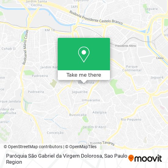 Mapa Paróquia São Gabriel da Virgem Dolorosa