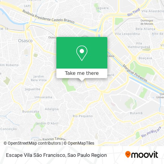 Escape Vila São Francisco map