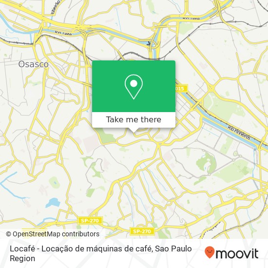 Mapa Locafé - Locação de máquinas de café