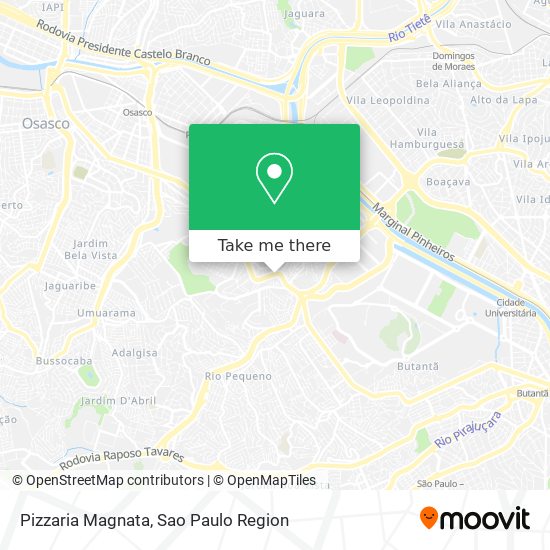 Mapa Pizzaria Magnata