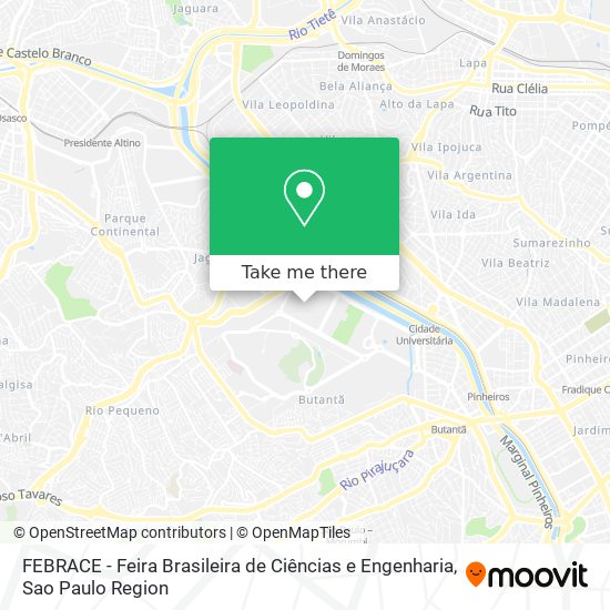 Mapa FEBRACE - Feira Brasileira de Ciências e Engenharia