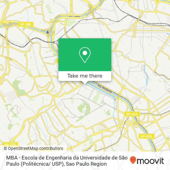 MBA - Escola de Engenharia da Universidade de São Paulo (Politécnica/ USP) map
