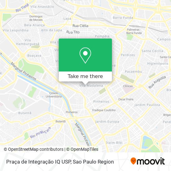 Mapa Praça de Integração IQ USP