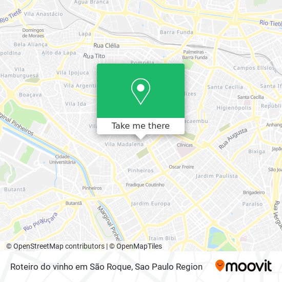 Roteiro do vinho em São Roque map