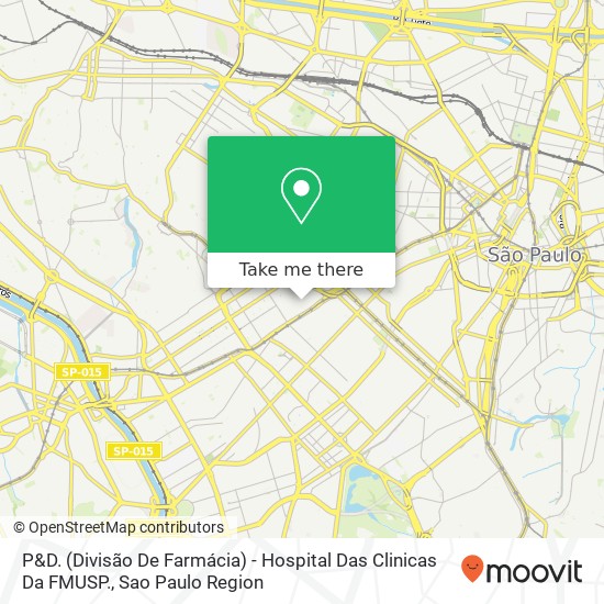 P&D. (Divisão De Farmácia) - Hospital Das Clinicas Da FMUSP. map