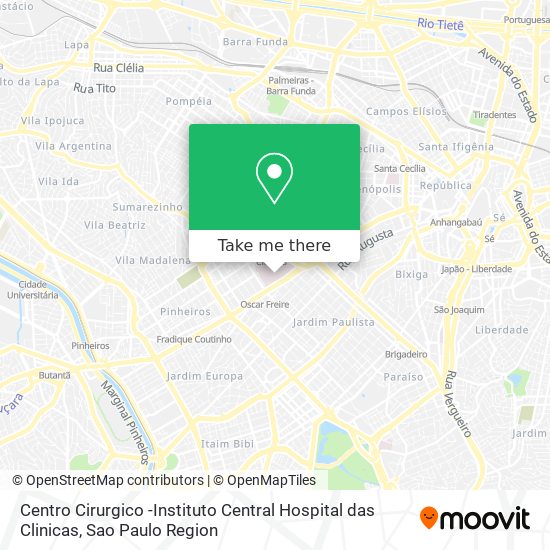 Centro Cirurgico -Instituto Central Hospital das Clinicas map