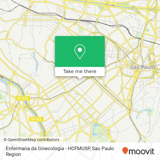 Enfermaria da Ginecologia - HCFMUSP map