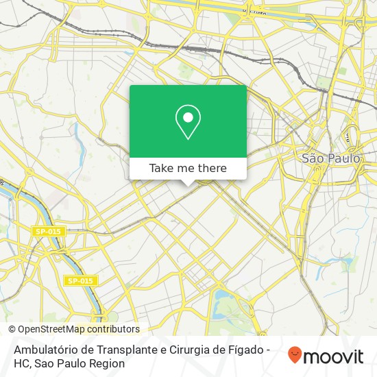 Ambulatório de Transplante e Cirurgia de Fígado - HC map