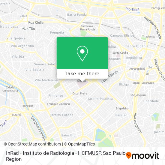 InRad - Instituto de Radiologia - HCFMUSP map