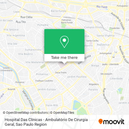 Hospital Das Clínicas - Ambulatório De Cirurgia Geral map