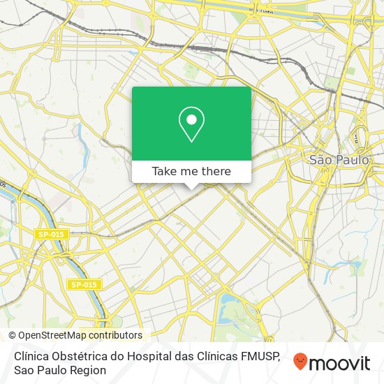 Clínica Obstétrica do Hospital das Clínicas FMUSP map