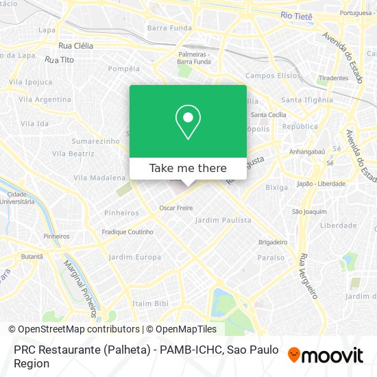 Mapa PRC Restaurante (Palheta) - PAMB-ICHC