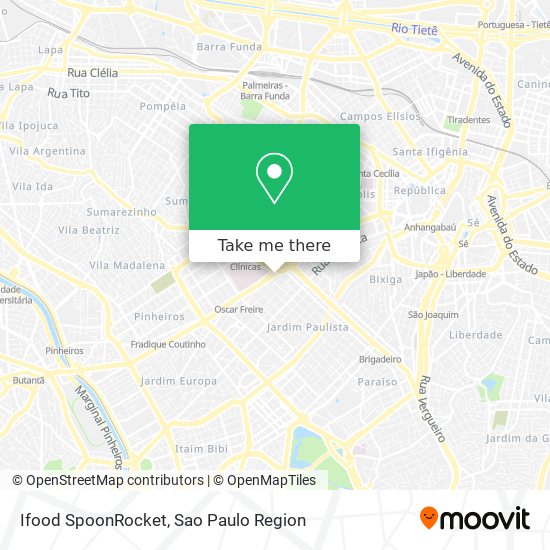 Mapa Ifood SpoonRocket