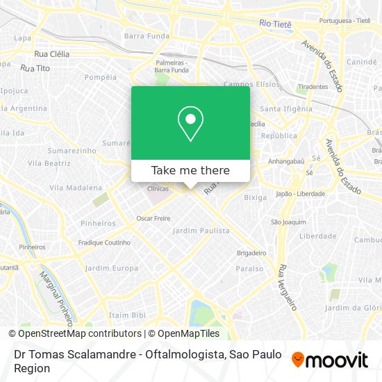 Mapa Dr Tomas Scalamandre - Oftalmologista