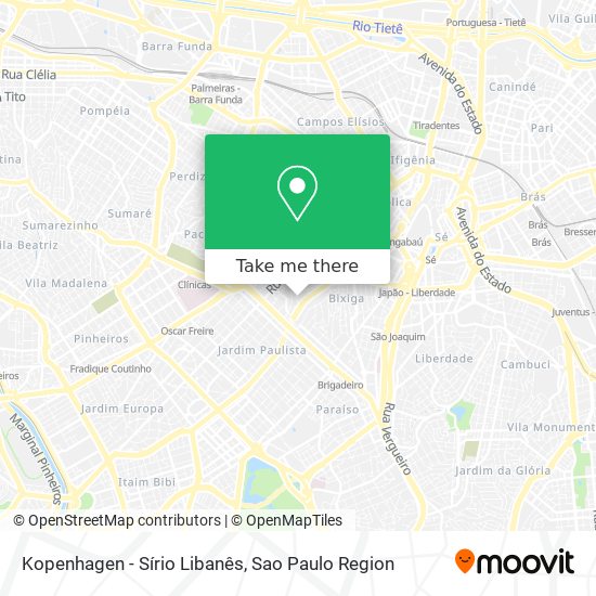 Kopenhagen - Sírio Libanês map