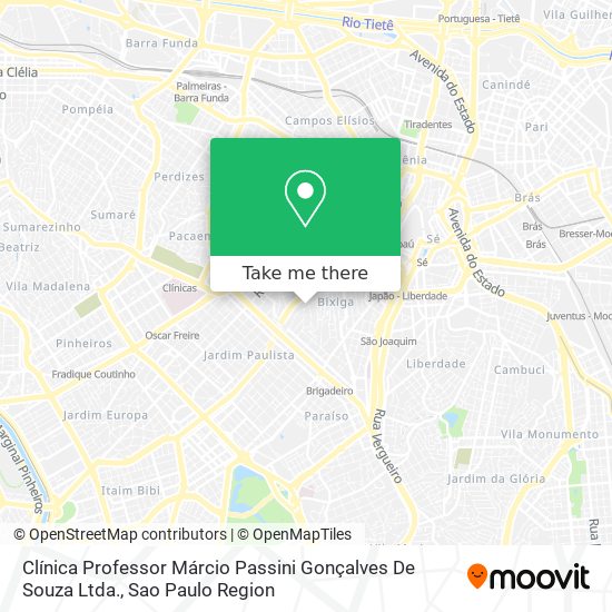 Mapa Clínica Professor Márcio Passini Gonçalves De Souza Ltda.