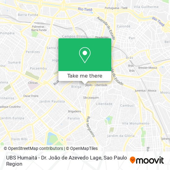 Mapa UBS Humaitá - Dr. João de Azevedo Lage