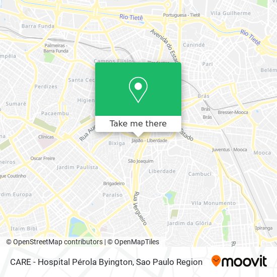 CARE - Hospital Pérola Byington map