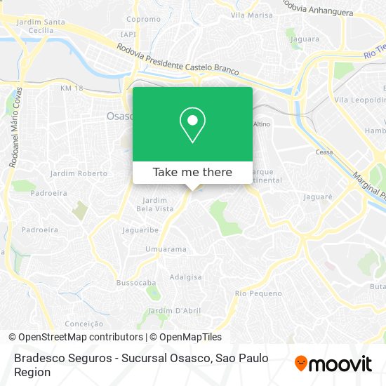 Bradesco Seguros - Sucursal Osasco map