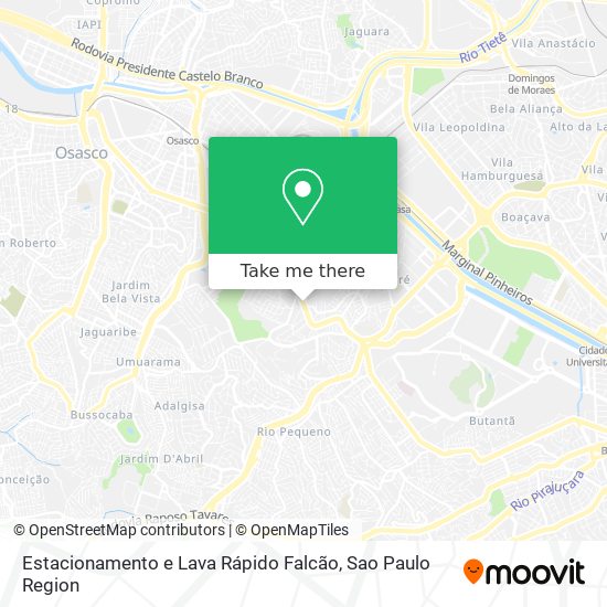 Mapa Estacionamento e Lava Rápido Falcão